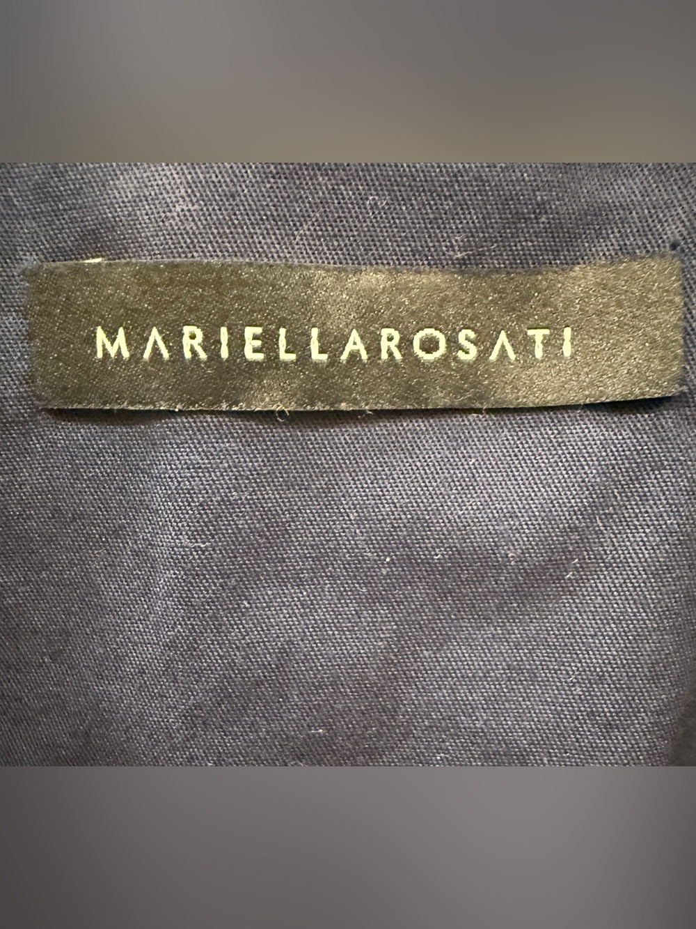 Navy Mariella Rosati Dress Cotton Sz L Belted Wrap Style Made In Italy - Picture 11 of 14